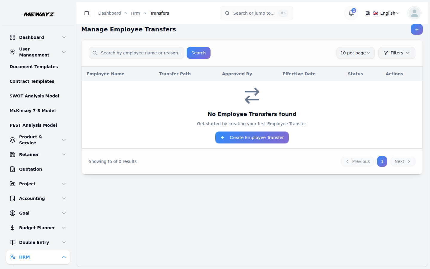 Fund Transfers - Mewayz