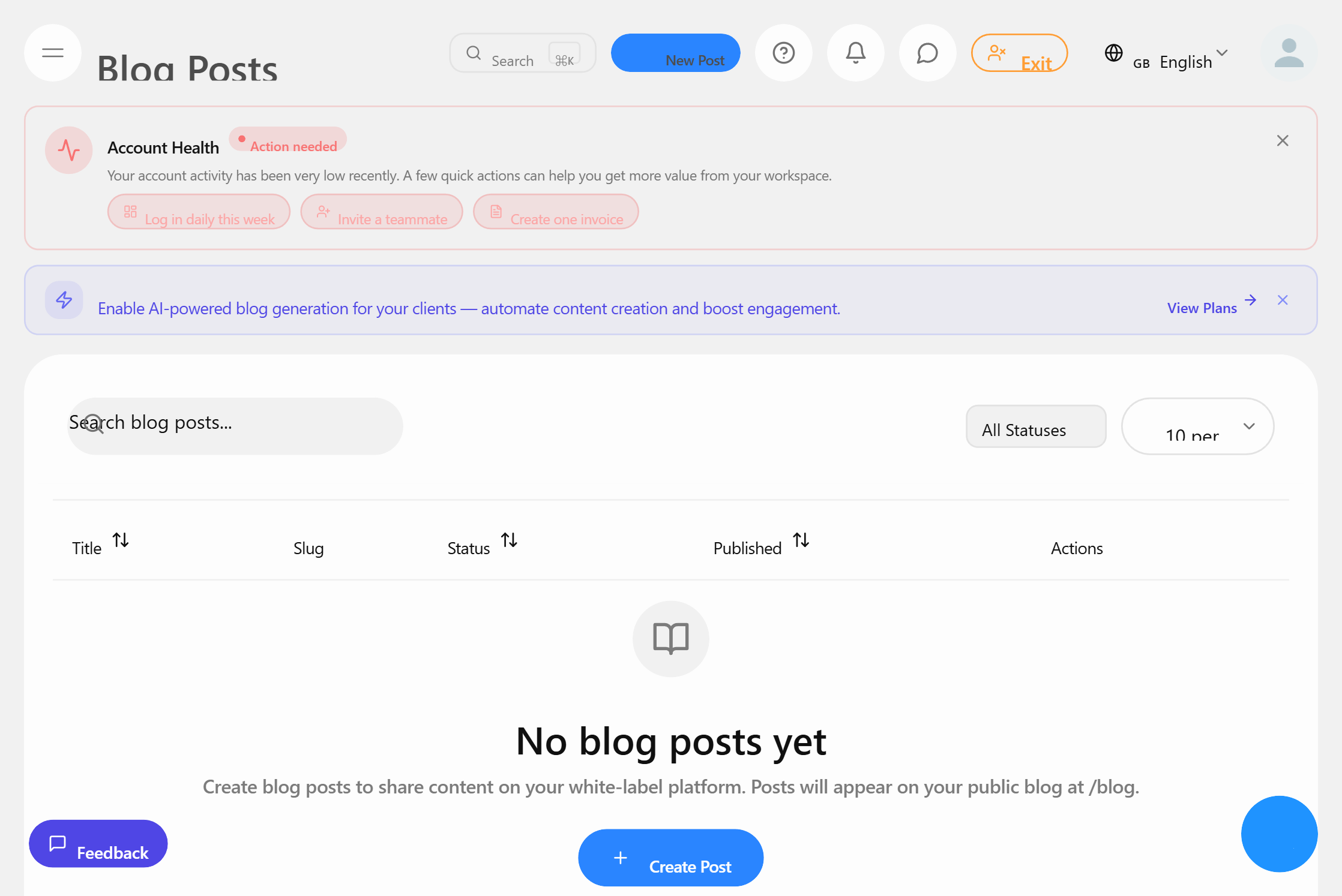 White-label blog CMS vir inhoudbemarking