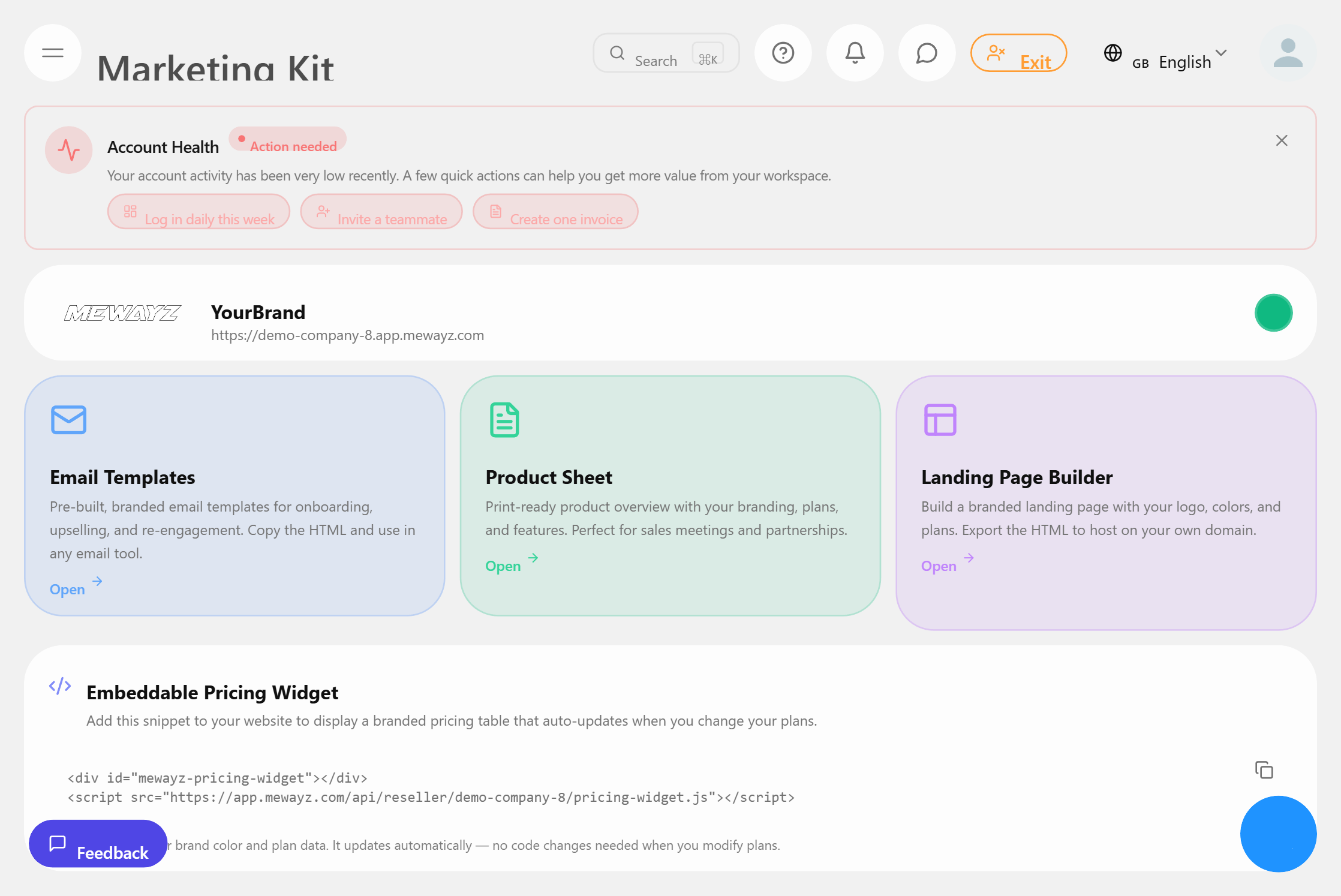 White-label bemarkingspakket met klaargemaakte bates